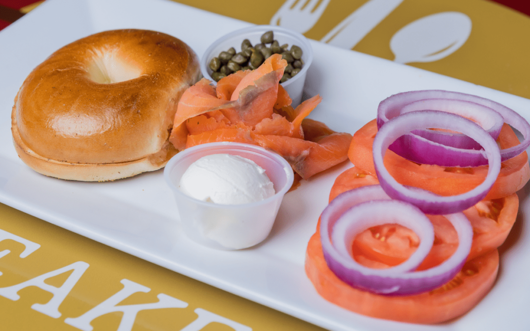 Smoked Cured Salmon and Bagel